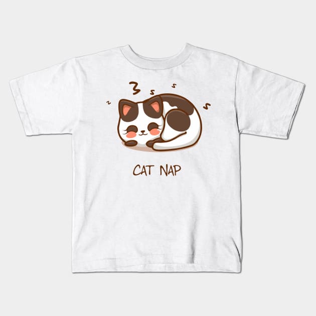 Cat Nap Kids T-Shirt by InspiredByTheMagic